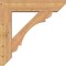 Ekena Millwork Olympic Slat Smooth Bracket w/ Offset Brace, Western Red Cedar, 7 1/2"W x 32"D x 32"H BKT0806X32X32OLY06SWR - alternate 2